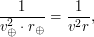 $\displaystyle \frac{1}{v_\oplus^2 \cdot r_\oplus} = \frac{1}{v_\text{М}^2 r_\text{М}}, $